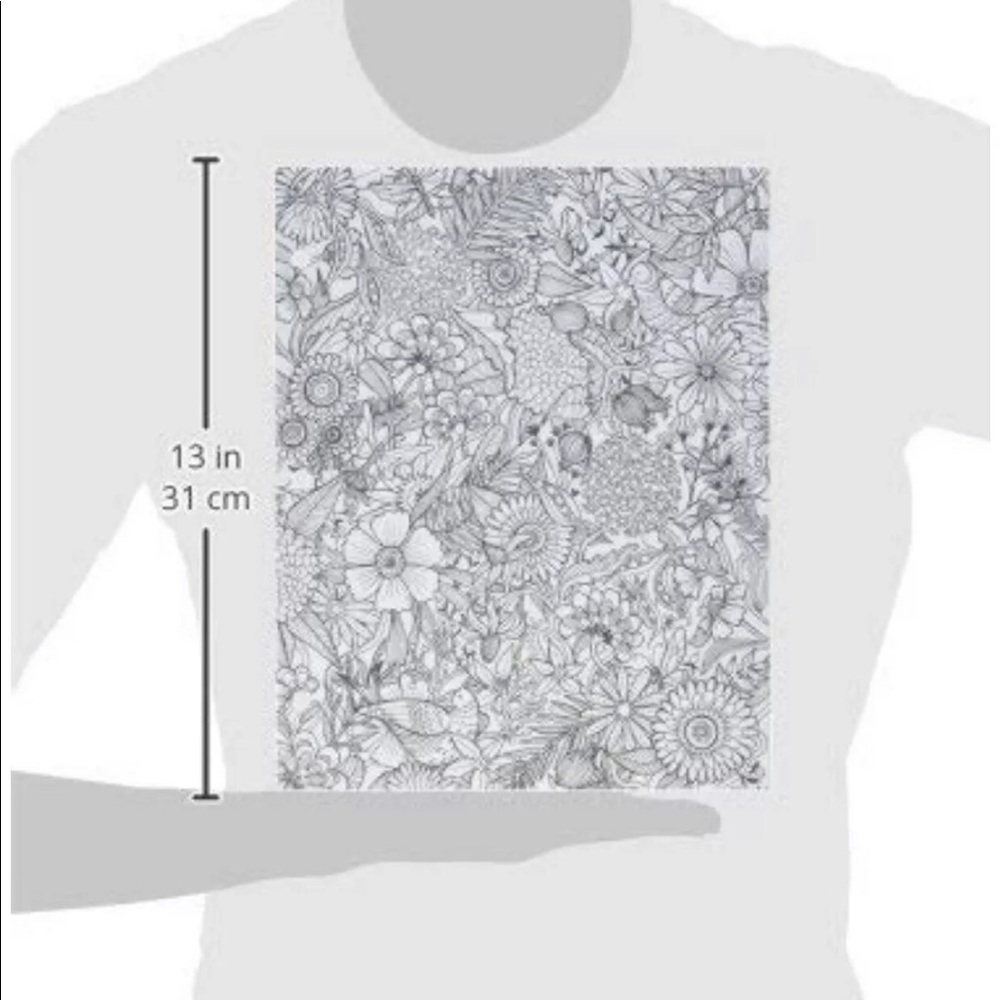 9.5"X12" Floral Hall Pass Adult Coloring Folder